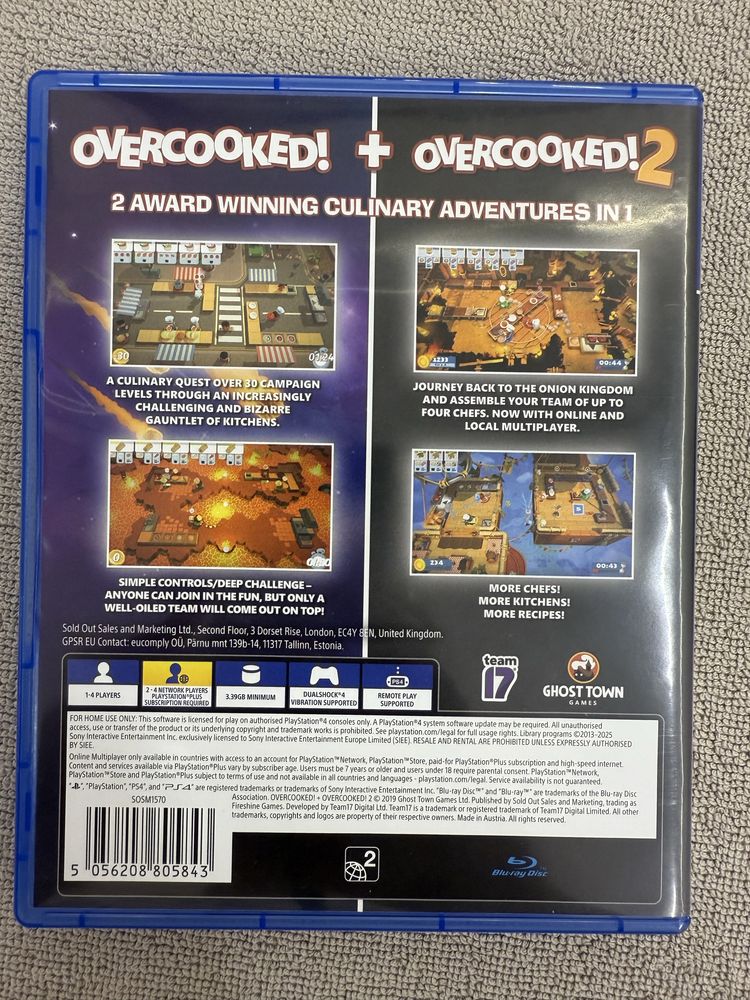 Overcooked 1/2 игра на пс4/5