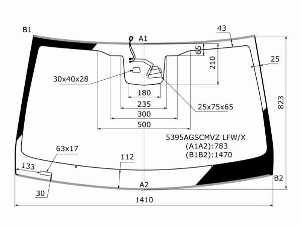 Стекло лобовое  Mercedes-benz C-class