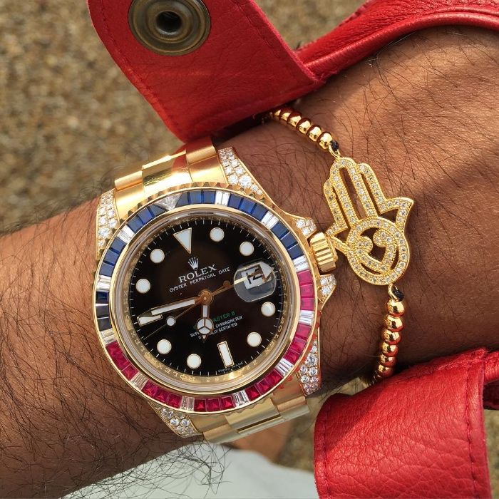 Rolex GMT Master Rainbow / ceas de mana cu diamante AUTOMATIC