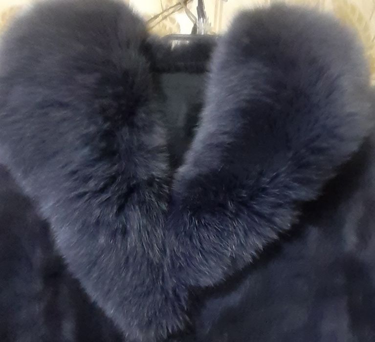 Шуба Норка Голубая Европейка 52  54 р.