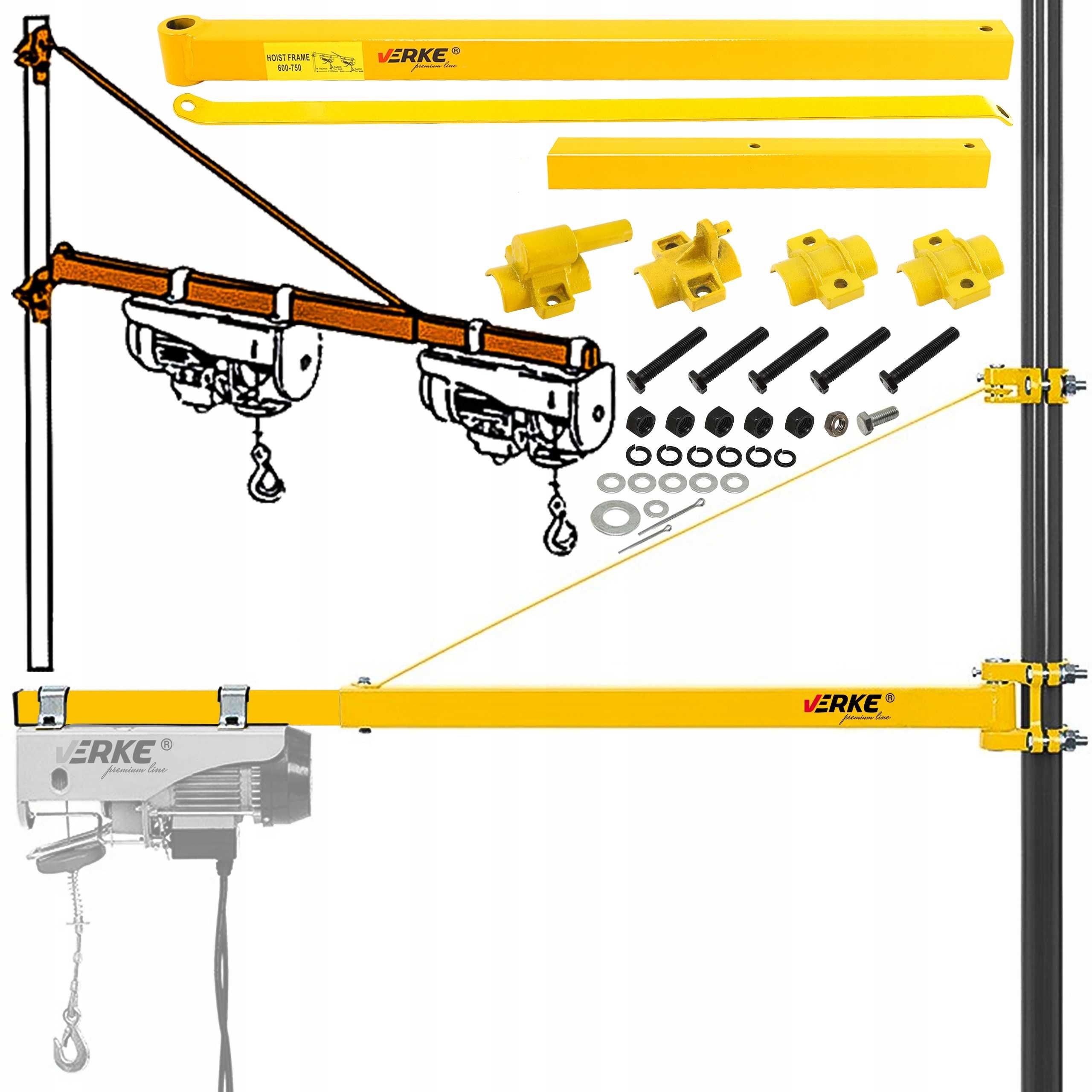 Suport tip pivot troliu electric 600kg 250-1100mm pivotant (V06071)