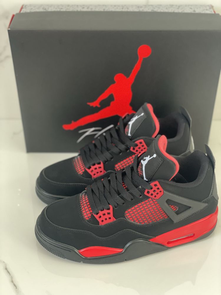 Air Jordan 4 Retro Red Thunder Black