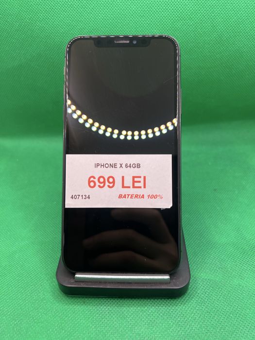 Iphone X 64GB, bateria 100%, Lazar Amanet Crangasi