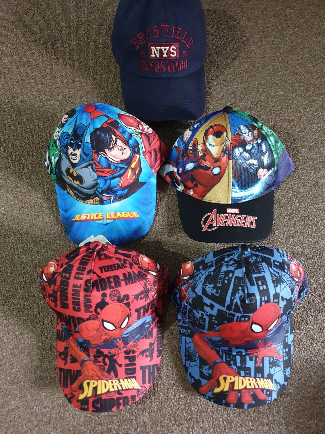 Кепка, бейсболка spiderman, justiceLeagus, Avengers, Brosville