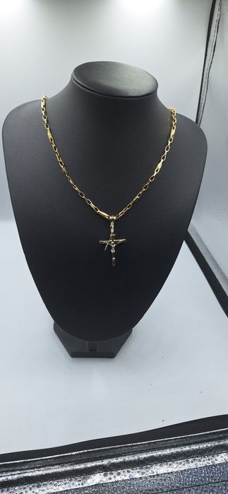 Lanț Aur 14 K 8,94 Gr 55 Cm#48300 Pandant Aur 14 K 1,61 Gr #48301