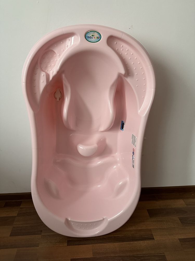 Cadita anatomica cu termometru Tega Baby roz pal