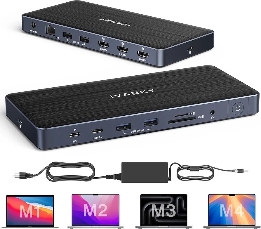 14-в-1 FusionDock Pro 1 за M1/ M2/ M3/M4 MacBook DisplayLink докинг.