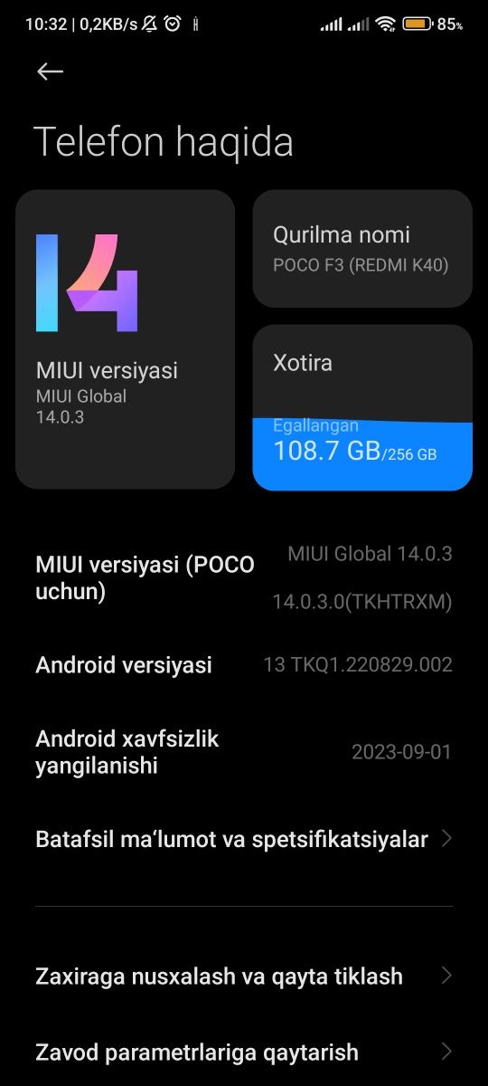 Poco F3 (Redmi K40)