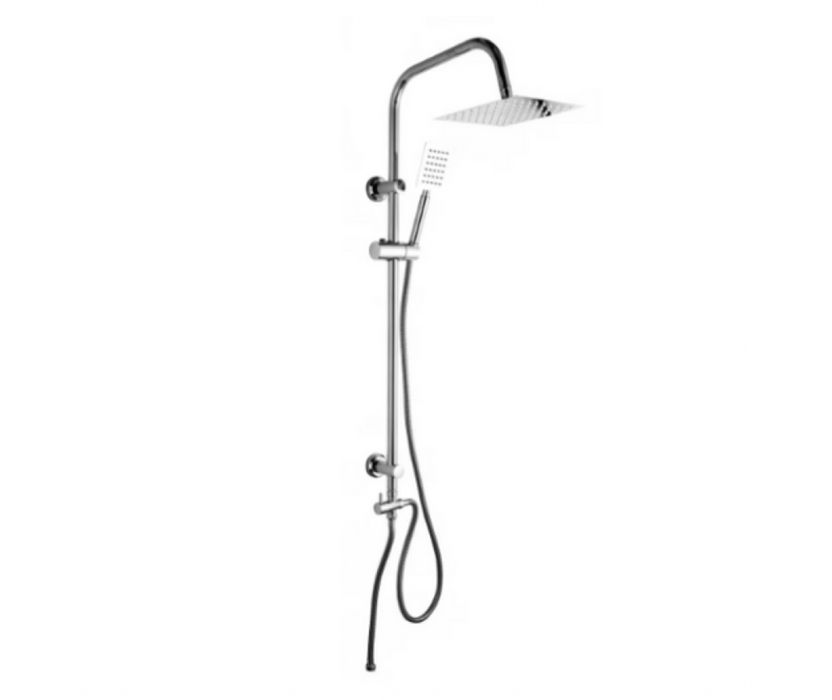 Хромиран горен душ комплект, смесител тип дъждовен душ Schütte