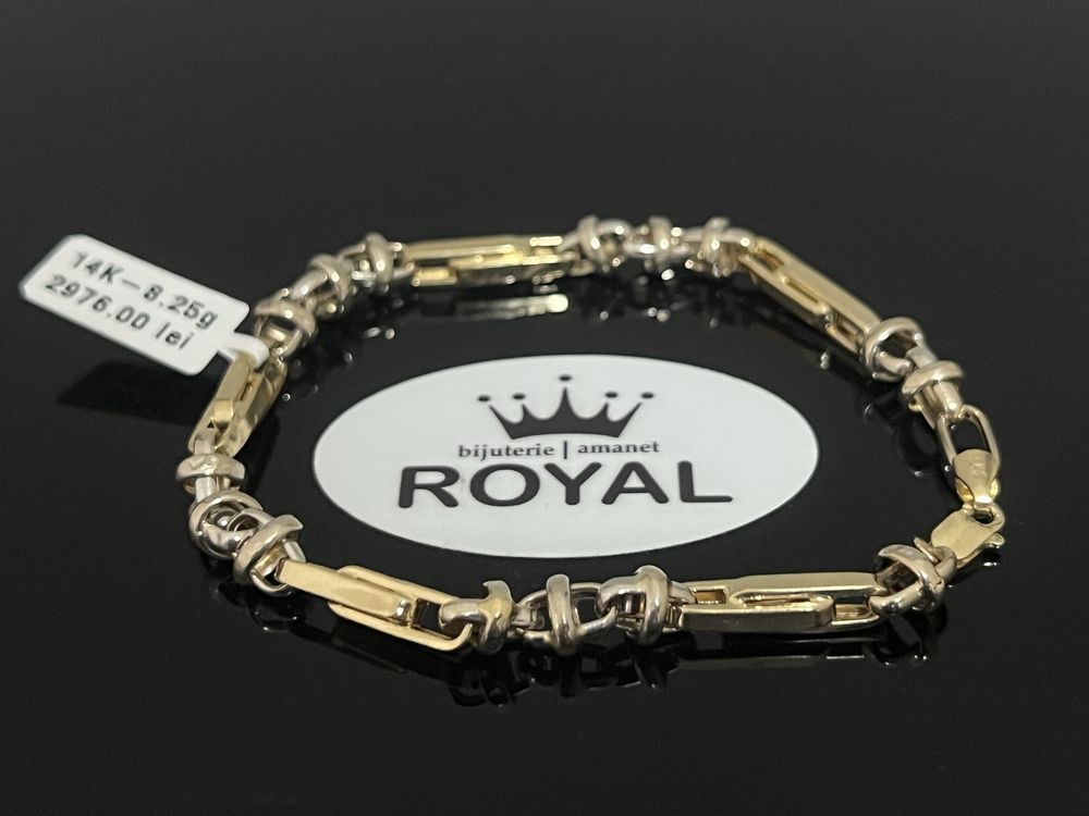 Bijuteria Royal CB : Bratara barbateasca aur 14k 8,25gr lungime 22cm