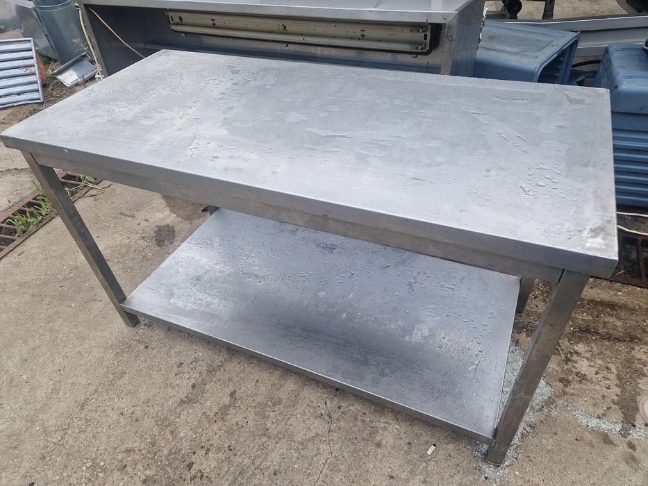 Masa inox cu cuva, grill inox, hota inox gros