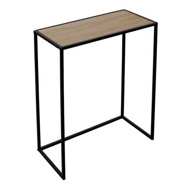 Декоративна помощна масичка Mercado Trade, Метал-Дърво, Кафяв-Черен