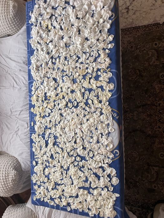 Сухие лепестки ароматных белых роз