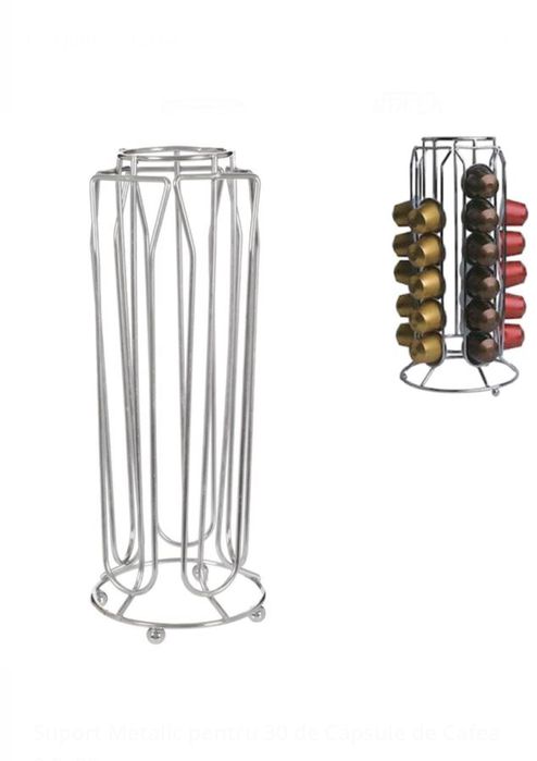 Suport Metalic pentru 30 de Capsule de Cafea 9.5x25cm