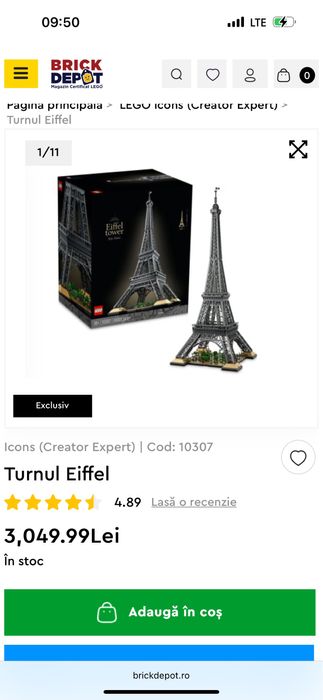 LEGO Turnul Eiffel (10307) -asamblat