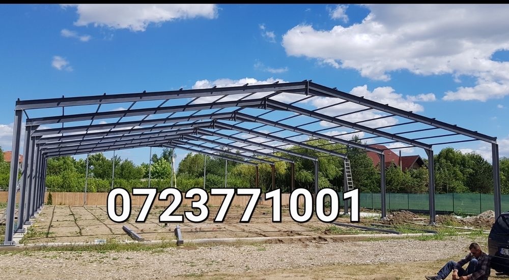 Vand hala metalica 8x23x4 cu panouri sandwich