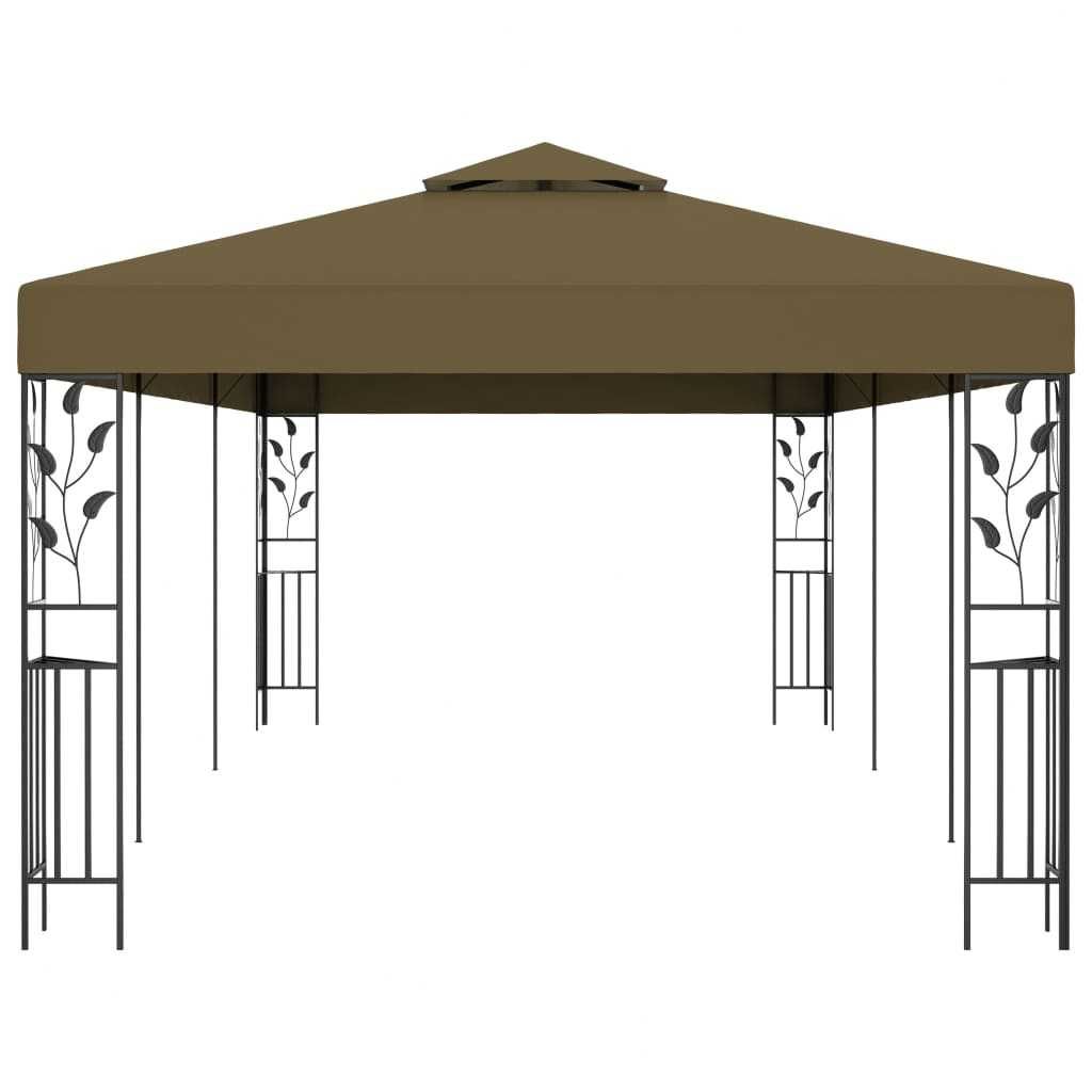 Pavilion/Foisor/Cort pentru gradina/terasa, 3×6 m culoare Taupe OFERTA