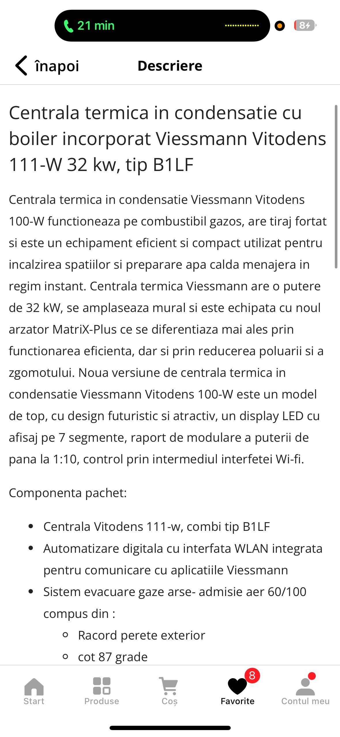 Centrala termica viessmann 32 KW