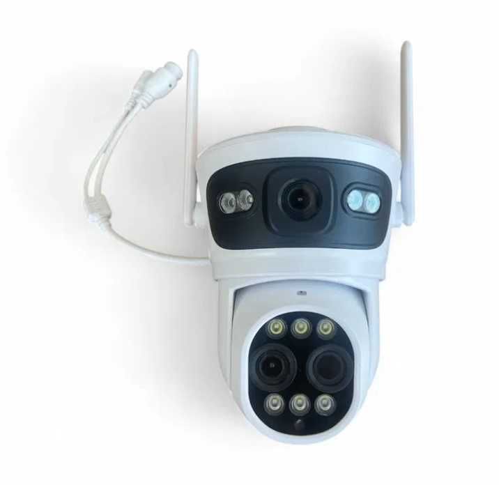 IP камера с двойна леща 10 zoom зум WiFi iCSee безжична 10MP