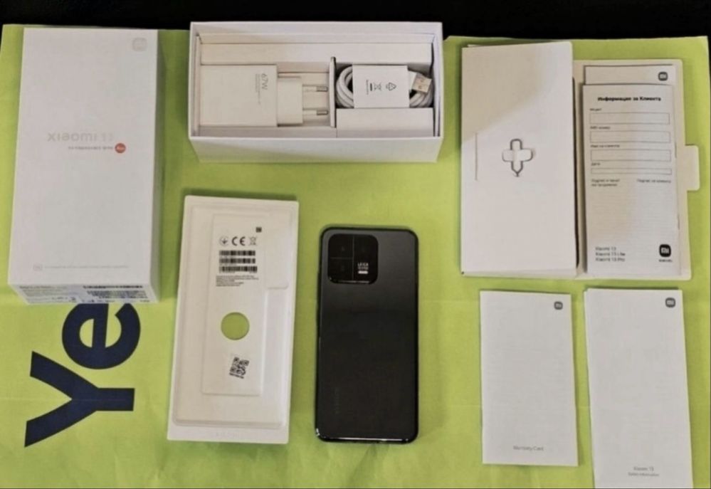 256GB Xiaomi 13 8GB 5G Yettel Гаранция 2026г. Black / Черен