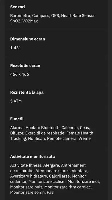 HUAWEI Watch GT 5 46mm, Nou, Sigilat, Cu Garanție