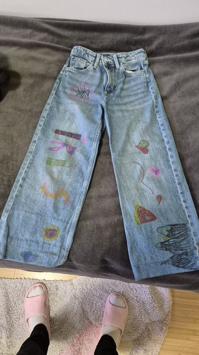 2 броя широки дънки и спортен панталон на Zara i h&m