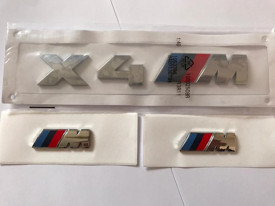 Set Emblema BMW X4M aripi/spate abs originale crom