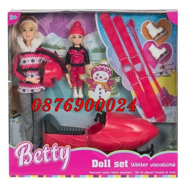 ПРОМО! Комплект Две кукли Барби в кола кабрио На Ски или Кемпер с Кен