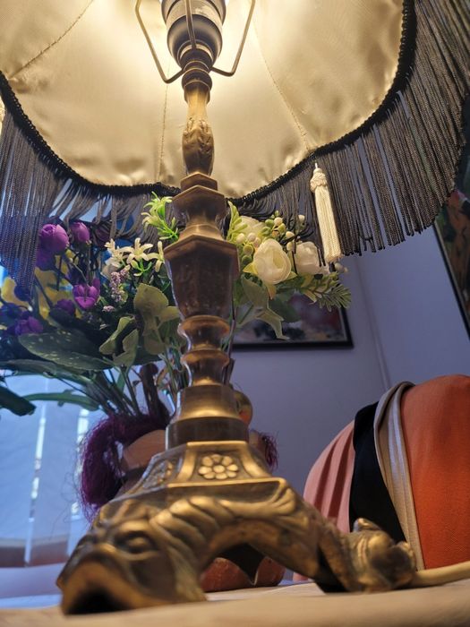 Lampă bronz masiv vintage