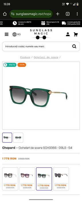 Ochelari dama chopard originali