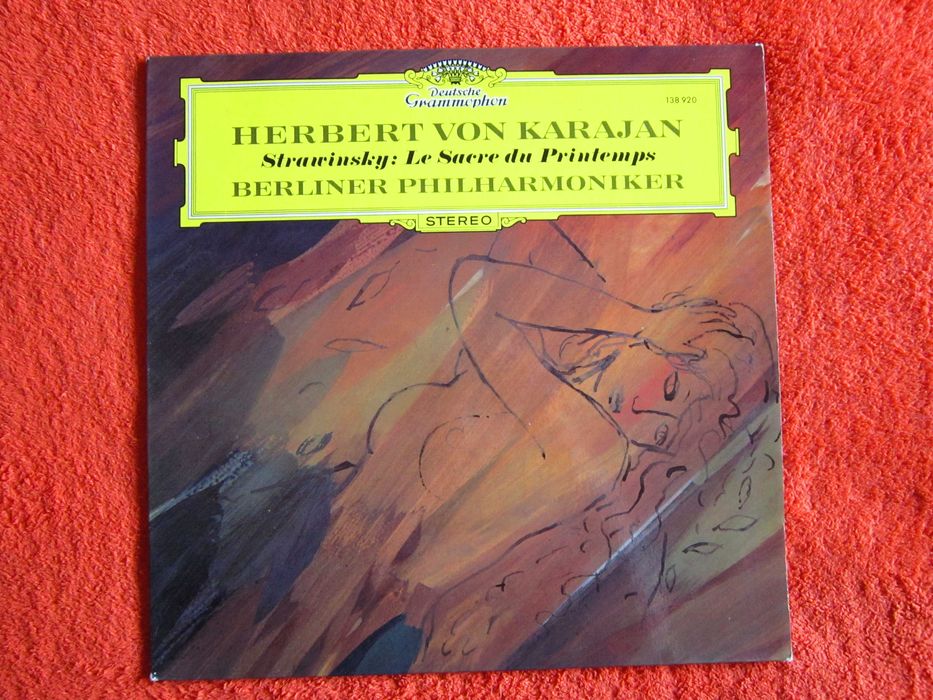 vinil rar Ritualul primăverii Strawinsky, Karajan Germany 1964 impecab