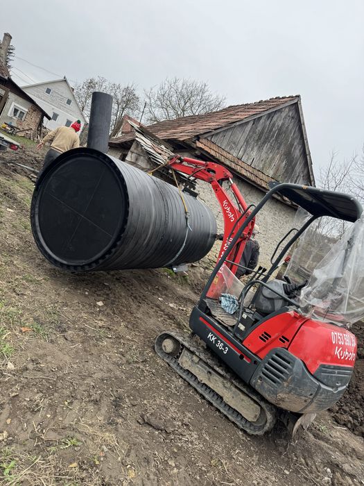 Miniexcavator 1.5t Bobcat incarcator frontal stivuitor