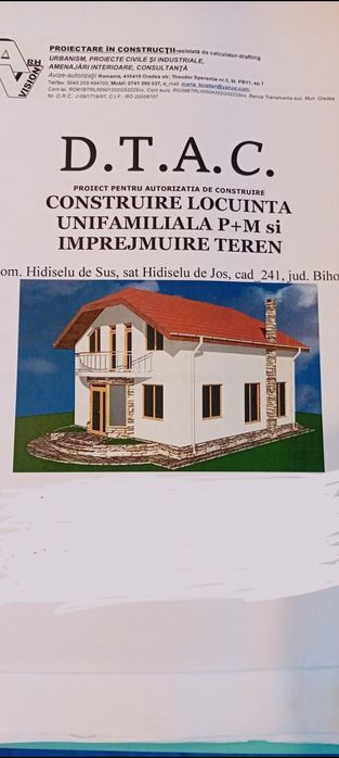 Vand teren cu Fundație și Proiect