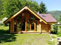 Case cabane bustean , mobilier gradina , lambriu si Dusumea