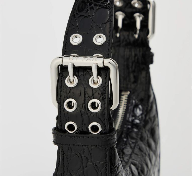 Мини дамска чанта By Far Soho Croc Bag