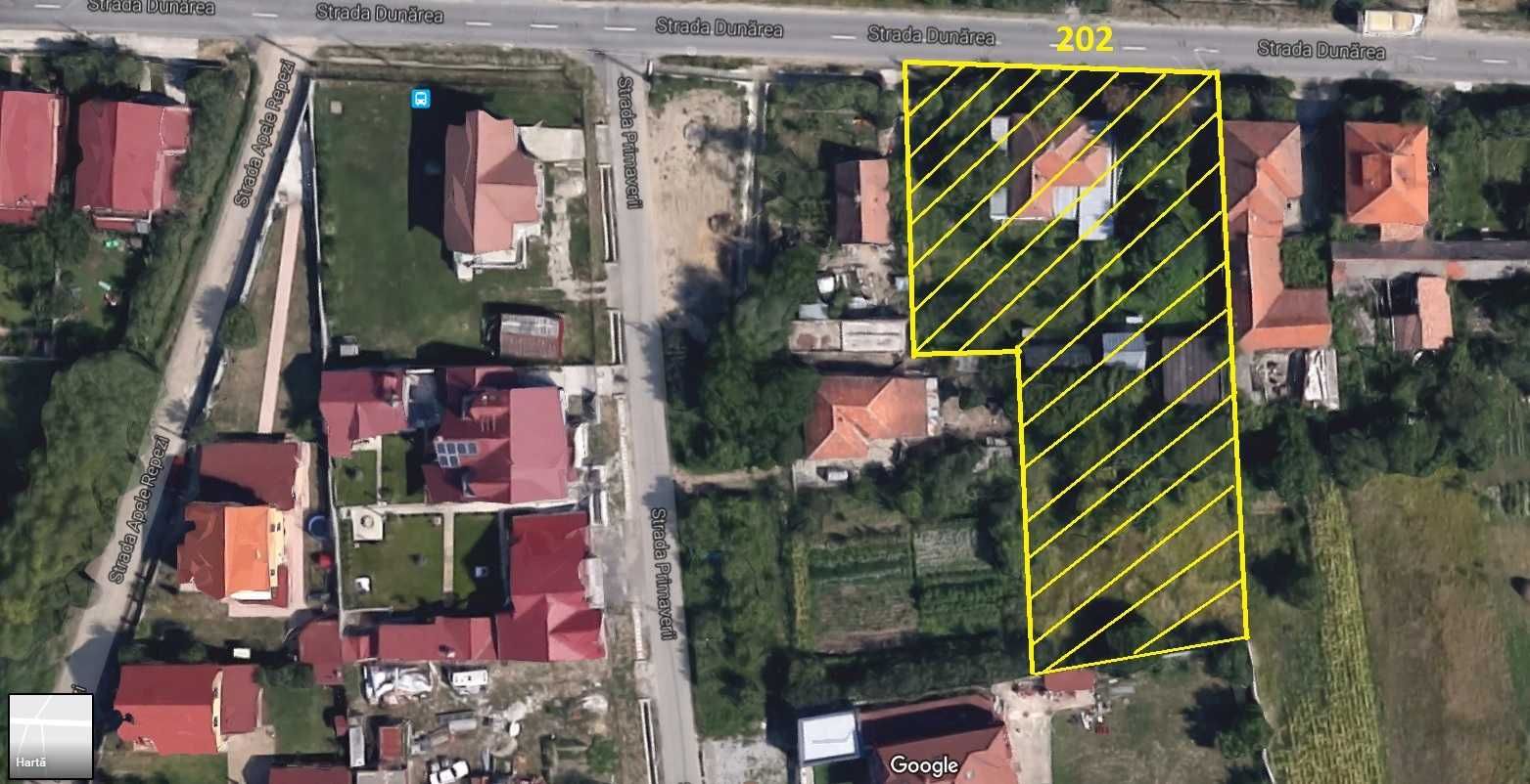 Vând casa cu teren, intravilan 2.071 mp str Dunarea, Ghiroda