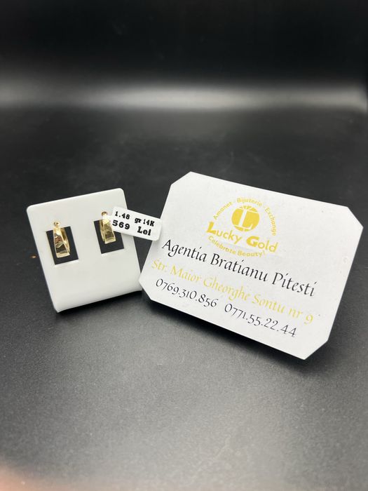 Cercei aur 14k  1,48 gr cod 21540