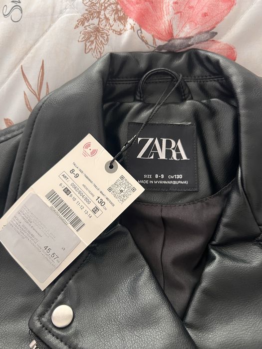 Детско кожено яке Zara, р-р 130 (8-9 г)