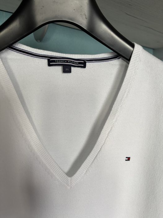 Оригинален памучен пуловер Tommy Hilfiger, M