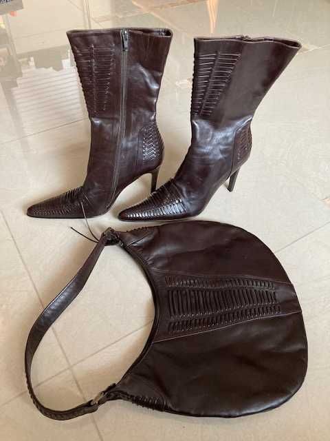 Calitate exceptionala, set cizme si geanta Keneth Cole