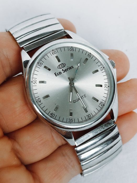 Ceas bărbătesc Eco Series cu quartz, carcasa si bratara din oțel inox