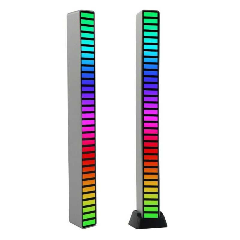 Bara led RGB cu activare sonora VU METRU cu led-uri jocuri lumini