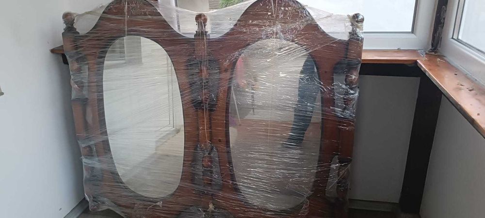 oglinda mare din lemn dubla