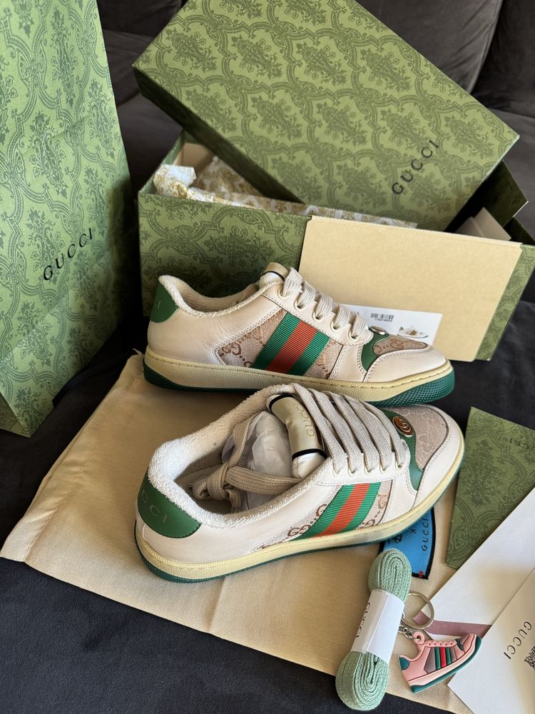Adidasi Gucci Screener - size 36-45/Chanel/full pack/video