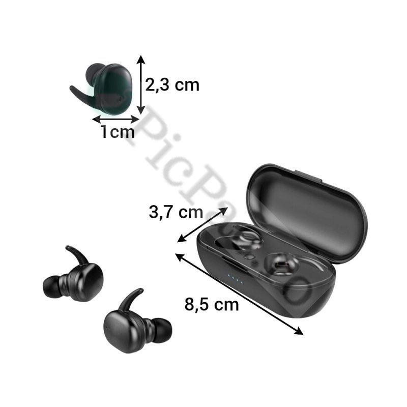 Căști wirelles SilverGear În -Ear Headphones Wireless for Sports,Blue