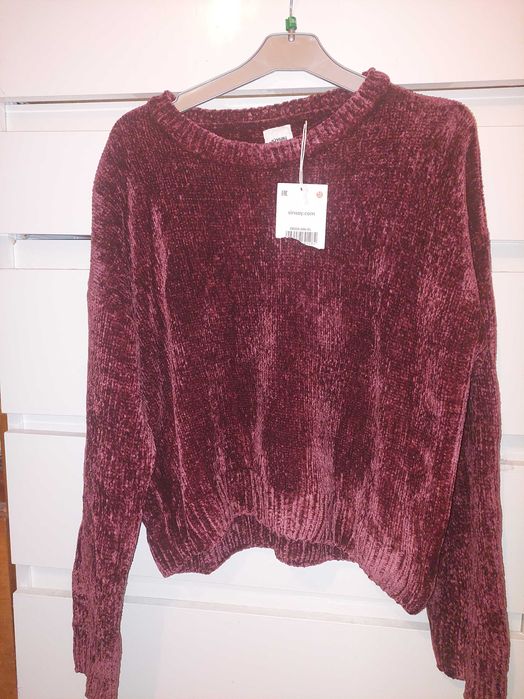 Pulover super pufos visiniu TRANSPORT GRATUIT produs nou