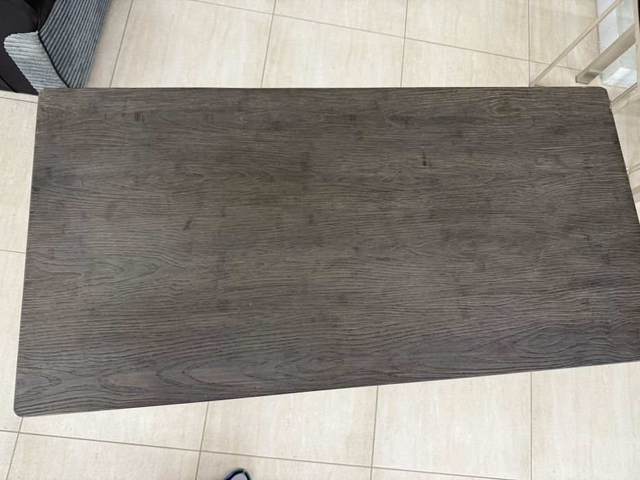 Masa de bar Lumisource cu cadru metal / blat de bambus presat