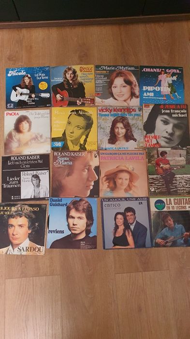 66 discuri vinil single – pop, disco, dance, francofon, rock clasic