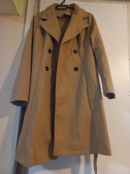 Дамско преходно палто цвят камел - Shein