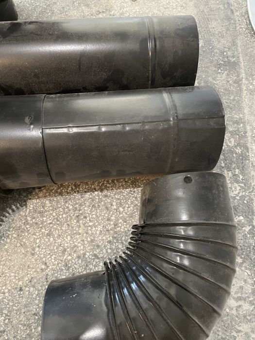 Радиатор за камина и кюнци 5 ребра, черен мат